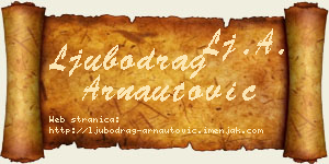 Ljubodrag Arnautović vizit kartica